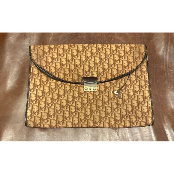 Vintage Christian Dior Monogram Envelope Trotter Purse / Clutch portfolio bag - Picture 1 of 7